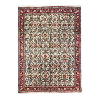 Extremely Fine Persian Qum Wool Rug 7'10'' X 10'11'' For Sale