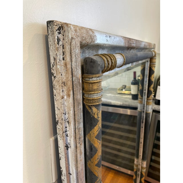 Metal Vintage John-Richards Modern Neoclassical Decorative Wall Mirror For Sale - Image 7 of 9