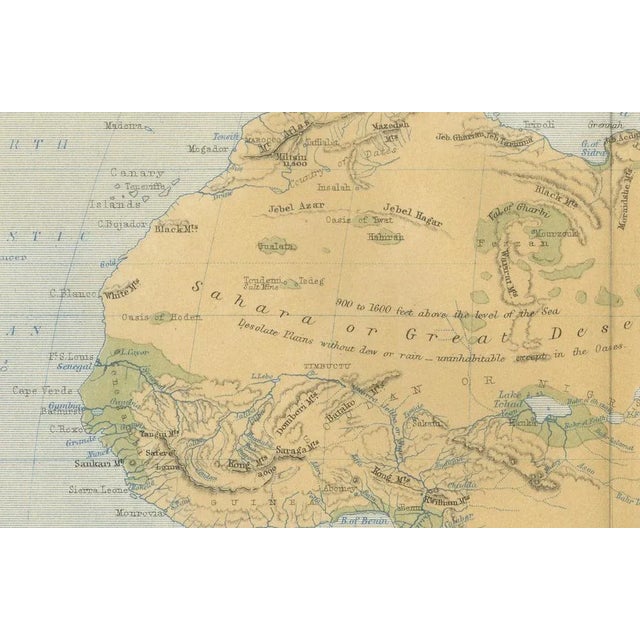 Mid 19th Century Geological Map of Africa by A.K. Johnston Mountains and Valleys, 1852 For Sale - Image 5 of 10