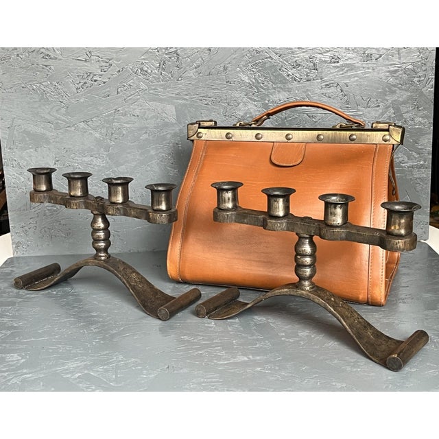 1930s Pair of French 1930 Candlesticks by Charles Piguet For Sale - Image 5 of 12