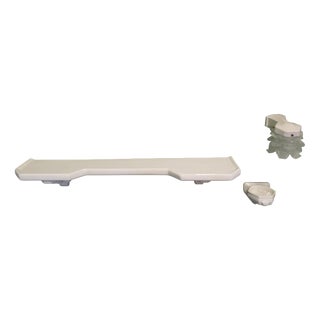 Art Deco Ceramic Bathroom Shelf with Mug Holder and Wall Light, 1920 For Sale