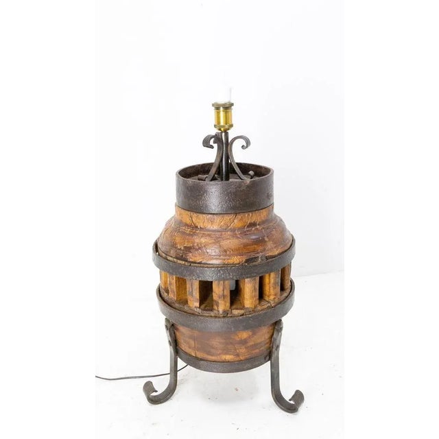 Mid-Century French Country Table Lamp Hub For Sale - Image 4 of 11
