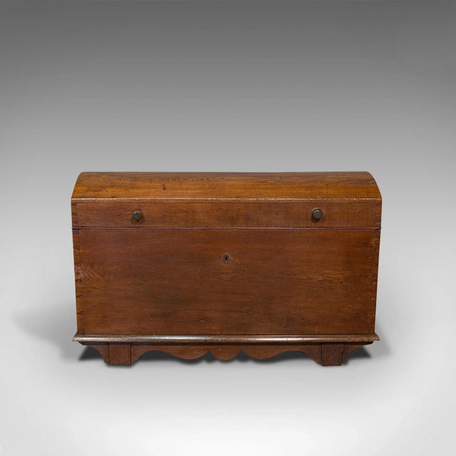 Late 18th Century C. 1800 Large Georgian Antique Oak Chest For Sale - Image 5 of 13