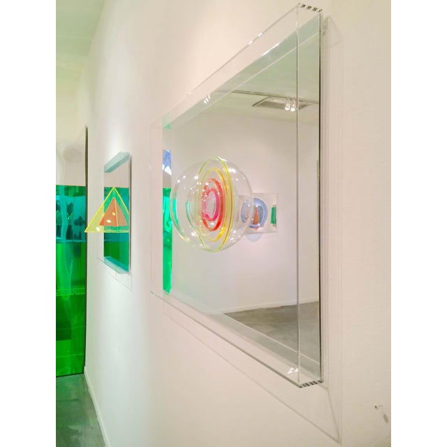 "Pyramid 2" Contemporary Fluorescent Wall Sculpture by Seda Saar For Sale In Los Angeles - Image 6 of 8