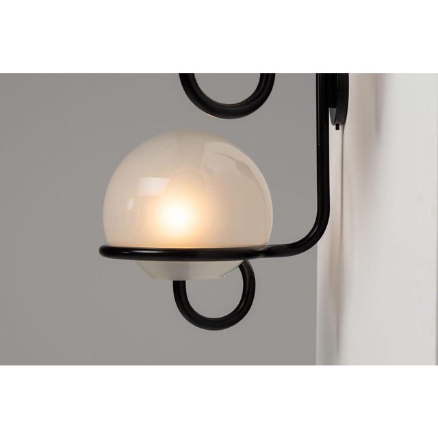 Glass and Metal Model 154 Wall Lamp by Sergio Asti for Arteluce, Italy, 1964 For Sale - Image 15 of 18