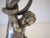 A fine quality mid-19th century silver electroplate sculpture of a nude male figure after the antique, on original...