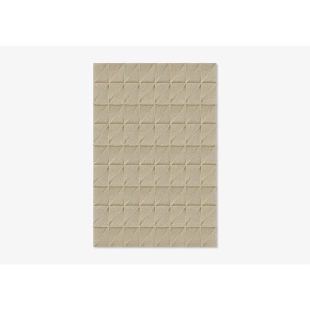 Contemporary Taupe Triangle Textured Rug from Marqqa For Sale - Image 3 of 3
