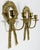 Figurative Vintage Brass Laurel Wreath Candle Wall Sconces, a Pair For Sale - Image 3 of 6