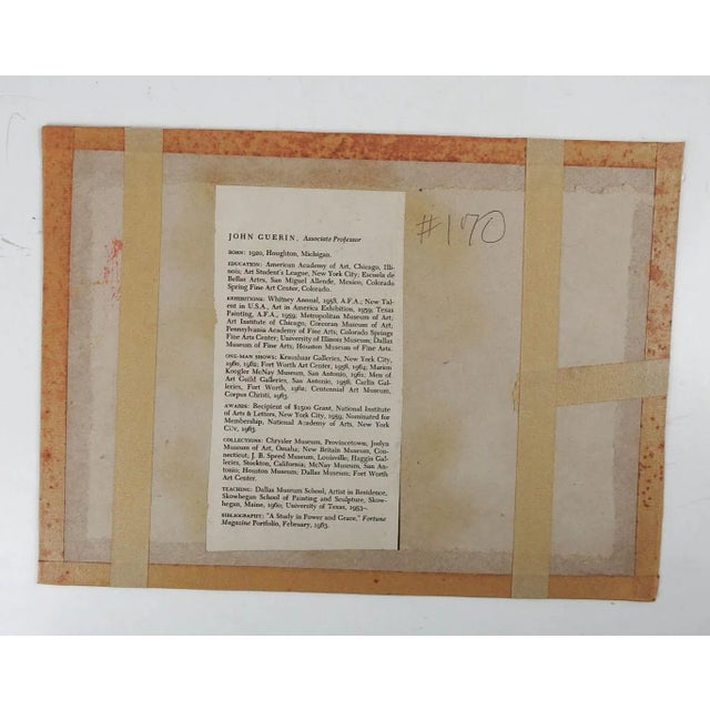 Abstract Vintage Mid Century John Guerin Abstract Landscape Painting For Sale - Image 3 of 5