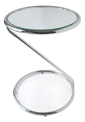 Chrome Glass Drinks Table