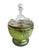 19th Century French Green Mercury Glass Egg Form Liqueur Cave With Decanter and Glasses - 5 Piece Set For Sale - Image 4 of 7