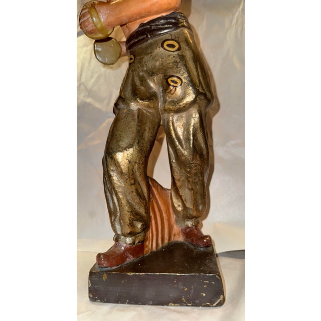 Beige Mid Century Male Performer Ceramic Sculpture For Sale - Image 8 of 9