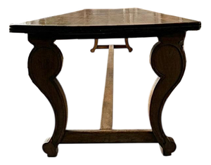 Antique French Monastery Dining Table in Nutwood, 19th Century