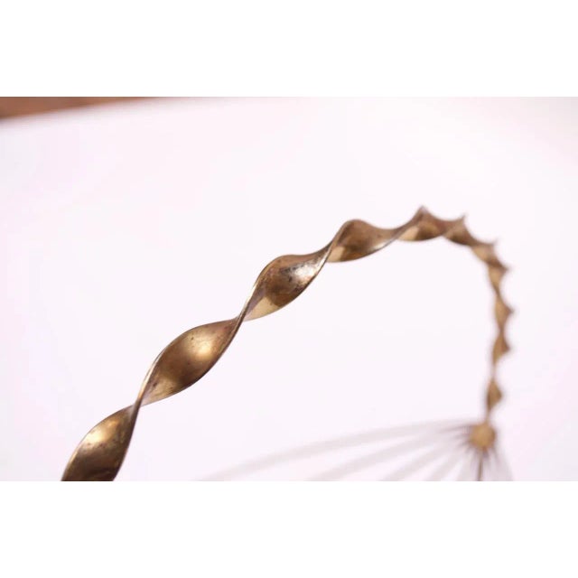 Metal Mid-Century Modern Brass Decorative Basket For Sale - Image 7 of 13