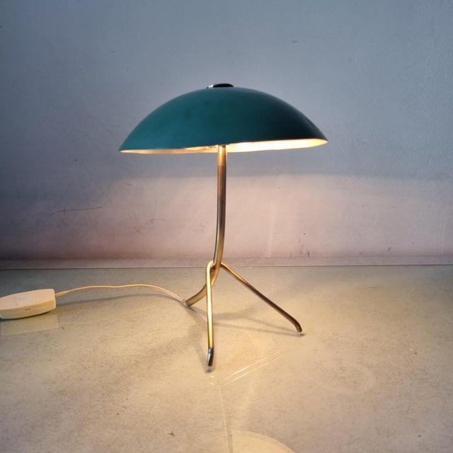 Gold Mid-Century Table Lamp from Stilux Milano, 1950s For Sale - Image 8 of 16