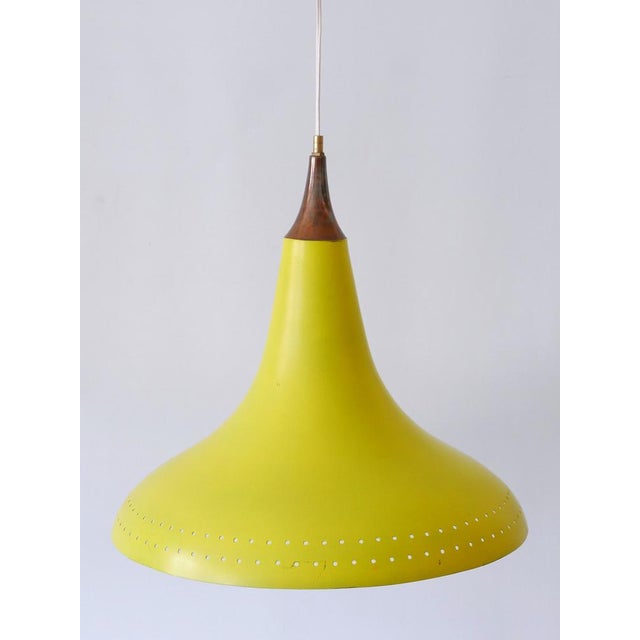 Mid-Century Modern Perforated Aluminium Pendant Lamp, Austria, 1960s For Sale - Image 9 of 18