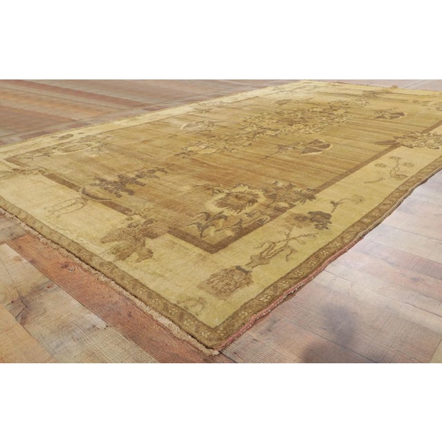 Vintage Turkish Oushak Rug - 06'06 X 11'06 For Sale In Dallas - Image 6 of 9