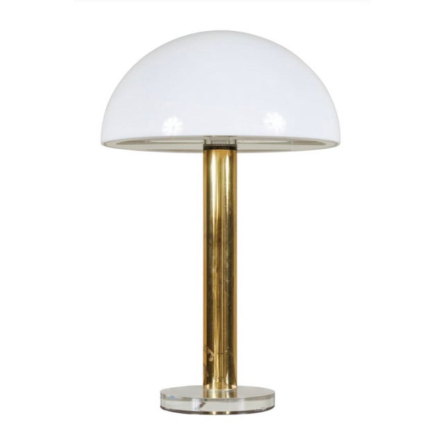 1970s Gage Cauchois Touch Sensitive Dome Table Lamp For Sale - Image 4 of 8