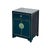 Asian Oriental Black Lacquer Moon Face One Drawer End Table Nightstand For Sale - Image 3 of 12