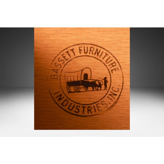 Wood 1960s Mid Century Modern Highboy Dresser Bassett For Sale - Image 7 of 10