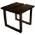 Andrianna Shamaris Espresso and Steel Minimalist Side Table For Sale - Image 4 of 5