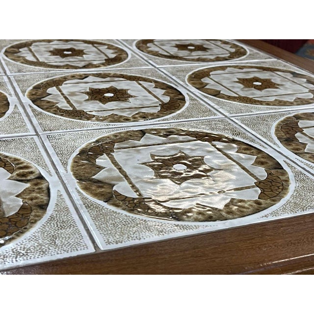 Vintage Coffee Table in Teak and Tiled Tray, 1970s For Sale - Image 4 of 10