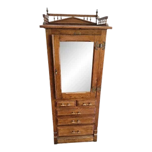 Antique Early 20th Century Industrial Dental Medical Cabinet Harvard Company