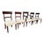 19th Century Antique Regency Style Mahogany Dining Chairs - Set of 5 For Sale