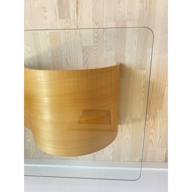 Wave Coffee Table in Beech and Glass by Hjellegjerde, Norway, 1990s For Sale - Image 11 of 16