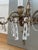 1940s Pair of Antique French Brass and Crystal Electric Sconces For Sale - Image 5 of 12