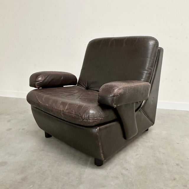 1970s Mid-Century Modern Leather Club Chairs, 1970s, Set of 2 For Sale - Image 5 of 7