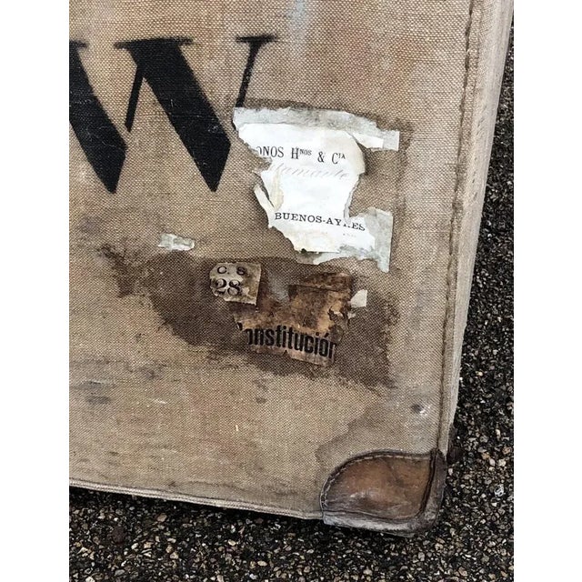 Militaria Rattan and Wicker Trunk, 1930s For Sale - Image 4 of 7