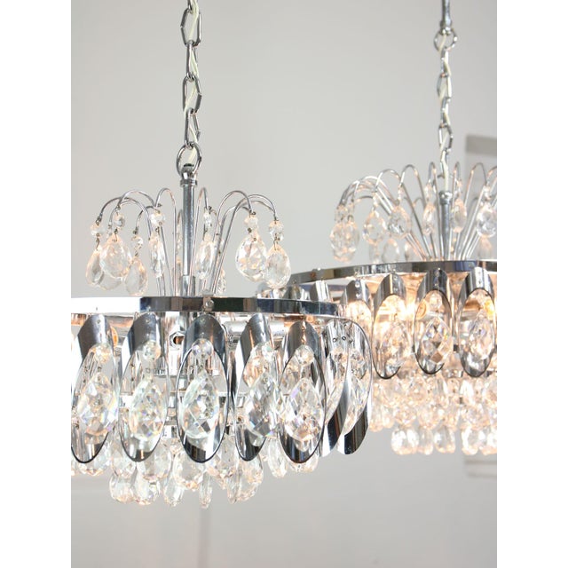 Vintage Viennese Crystal Chandeliers, 1970s, Set of 2 For Sale - Image 15 of 18