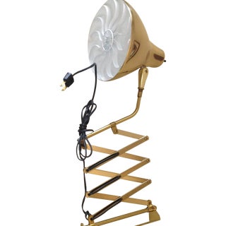 Mid-Century Modern Gold Metal Scissor Lamp For Sale