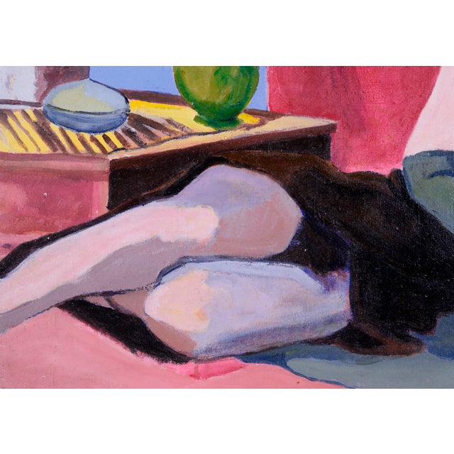 Woman in a Red Hat - Figurative Study Oil by Patricia Gren Hayes For Sale - Image 4 of 8