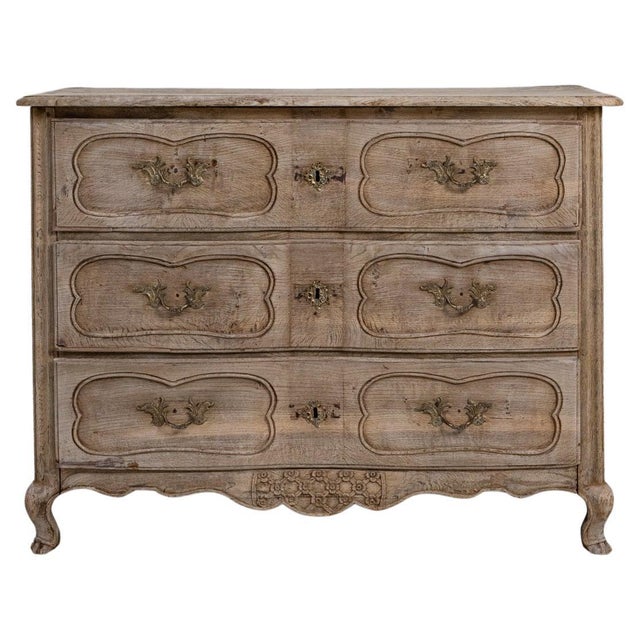 1830s French Louis XV Oak Chest of Drawers For Sale - Image 15 of 18