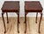 Vintage Bombay Company Scalloped Edge Queen Anne Style Side Table Pair For Sale - Image 4 of 12