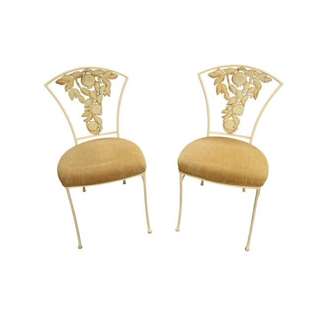 1950s Mid-Century Brown Jordan Wrought Iron Pomegranate Patio Set For Sale - Image 5 of 10