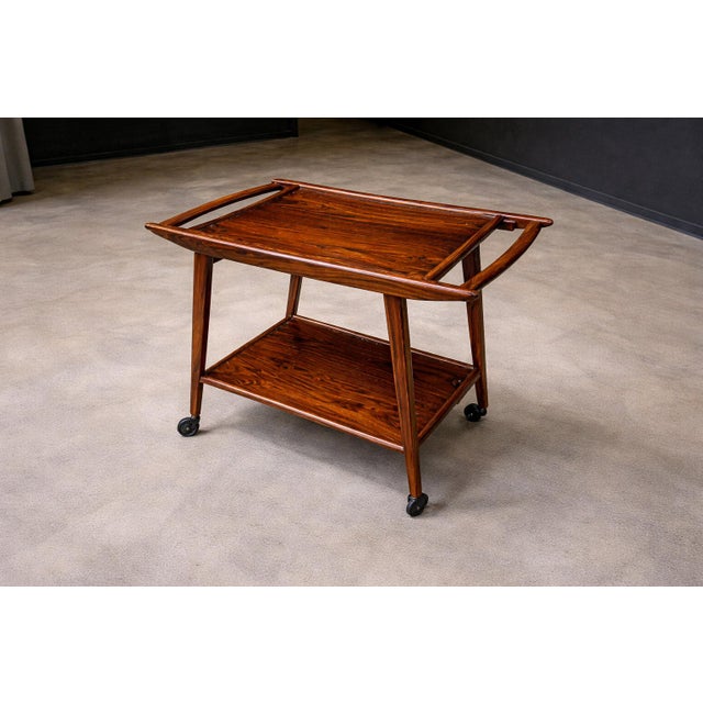 1960s Geraldo de Barros for Unilabor Bar Cart in Jacaranda & Hardwood, Brazil, 1960s - Lot 499A For Sale - Image 5 of 14