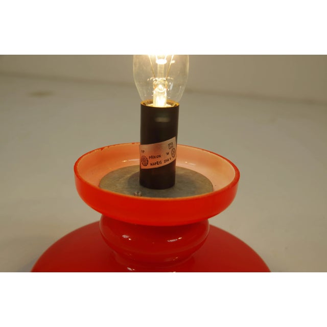 1970s All Glass Table Lamp by Valasske Mezirici, 1970s For Sale - Image 5 of 6