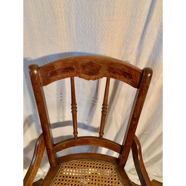 Early 20th Century French Walnut and Cane Seat Chair For Sale - Image 6 of 12