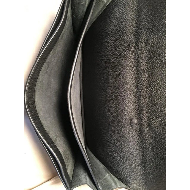Black Hermes Black Noir Togo Sac A Depeches 41 Briefcase For Sale - Image 8 of 10