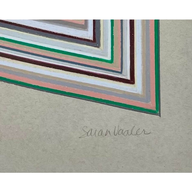 Mid-Century Modern Contemporary Original Abstract Geometric Drawing 4 by Sarah Vaaler For Sale - Image 3 of 5
