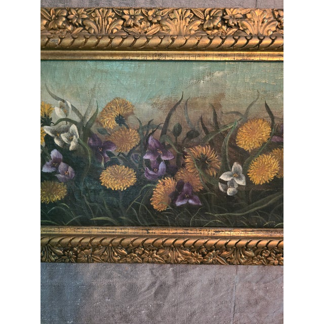 Mid 19th Century Antique Signed Painting Wiggin Flowers Masterpiece - Signed For Sale - Image 5 of 13