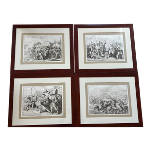Set of Four, Original Etchings of Roman History, 1817