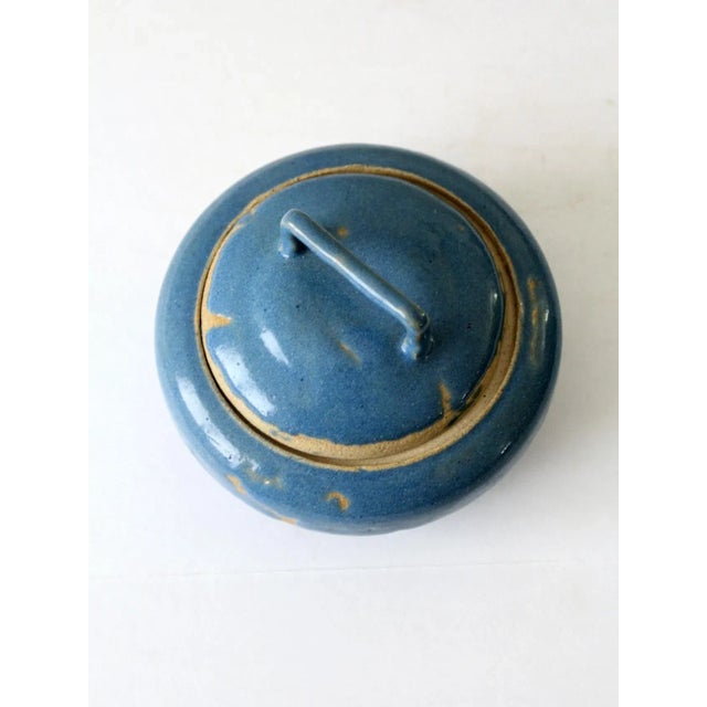 Vintage Studio Pottery Bowl With Lid For Sale - Image 9 of 10