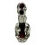 Vintage Murano Icet Art Glass Decanter Cranberry & Clear Sommerso Hand Blown 9.5" For Sale