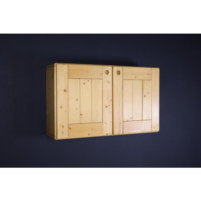 Mid-Century Modern Pine Hanging Cupboard attributed to Charlotte Perriand for Les Arcs, France, 1960s For Sale - Image 6 of 12