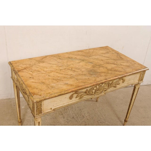 Early 20th Century French Antique Console, All Sides Carved For Sale - Image 9 of 10