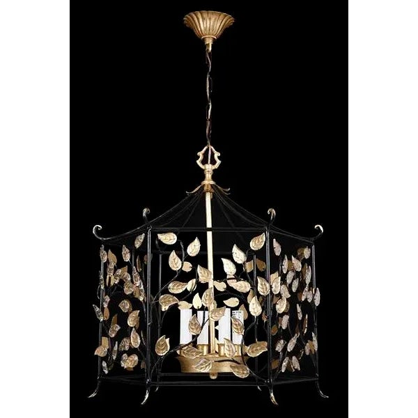 Contemporary Casa Lantern in Gold Finish and Black For Sale - Image 3 of 3
